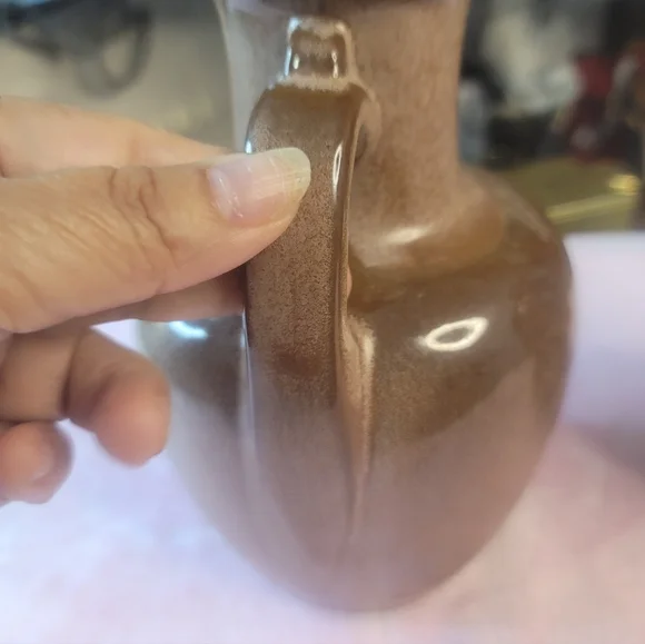 Brown Ceramic Pitcher Set Frankoma Vintage